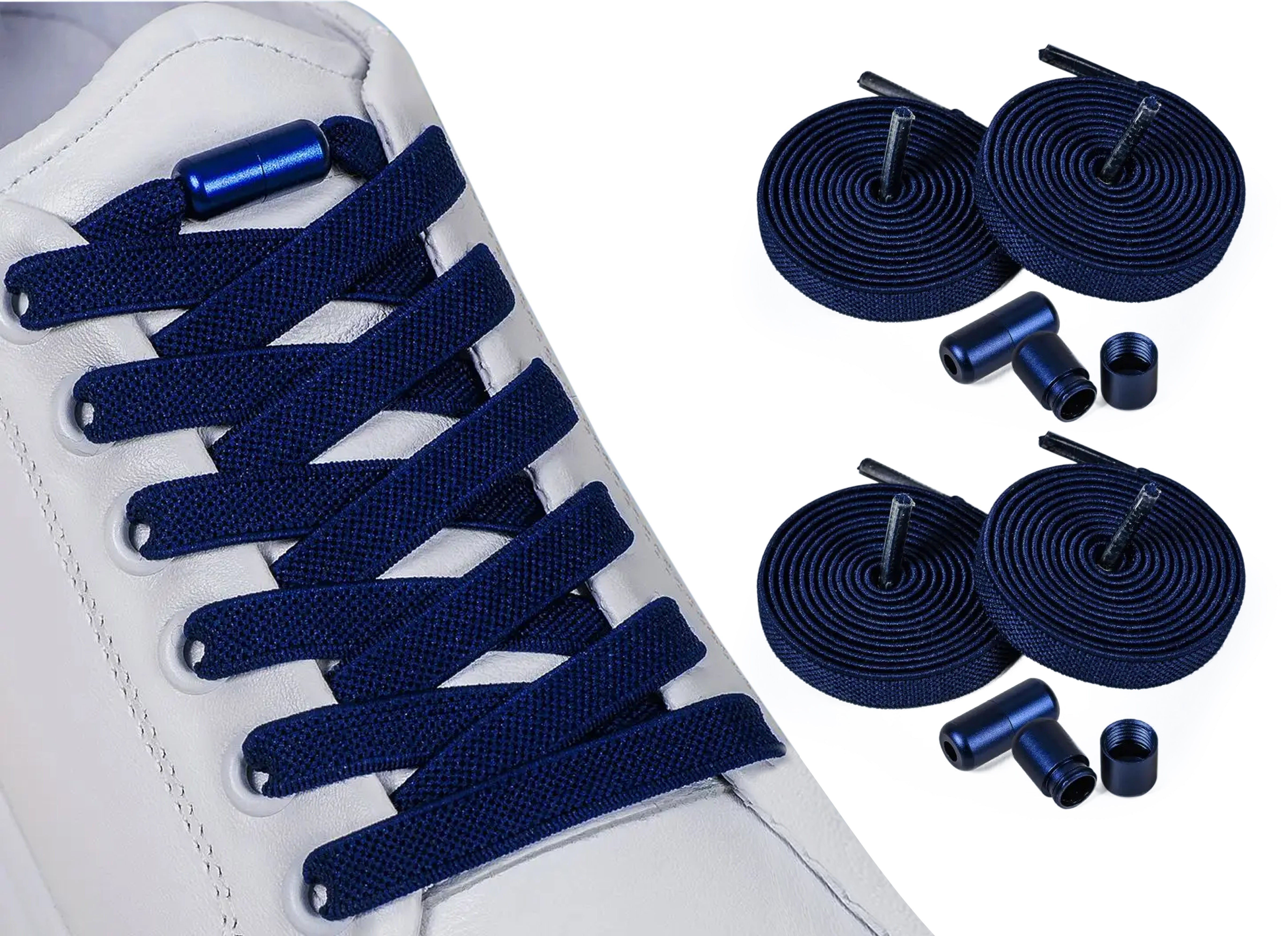 Elastische Schnürsenkel 8 mm – navy