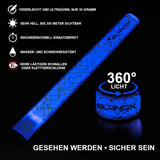 USB wiederaufladbar LED Slap Band Sicherheitslicht / 1 St. blau