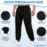 ELANOX Ultra-Leichte Bequeme Freizeithose aus Mesh bügelfrei schnelltrocknend perfekt für Freizeit und Sport Trainingshose Jogginghose