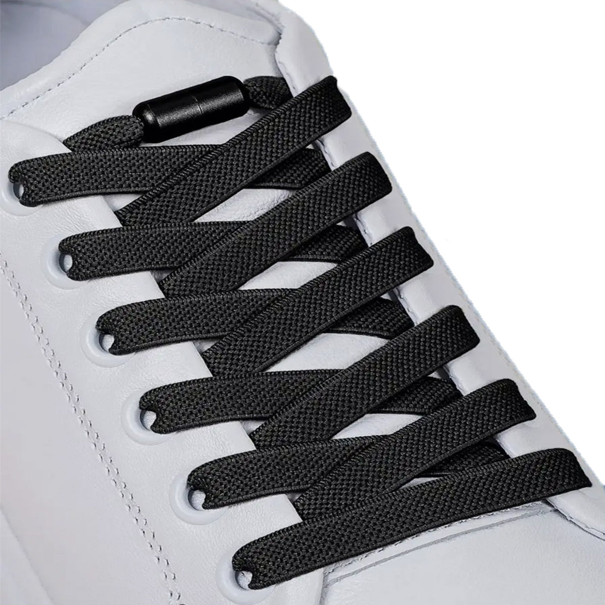 Elastische Schnürsenkel 8 mm – schwarz, Ansicht 2