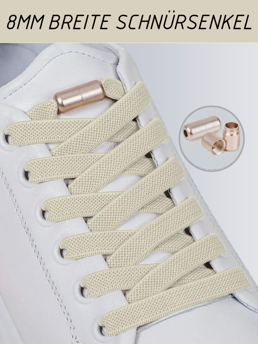 Elastische Schnürsenkel 8 mm – beige, Ansicht 2