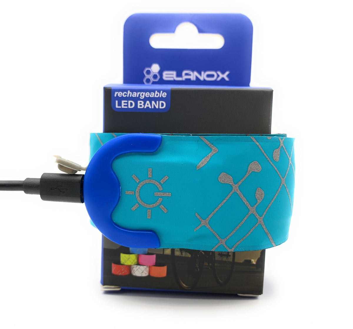 LED Slap Band USB Blau