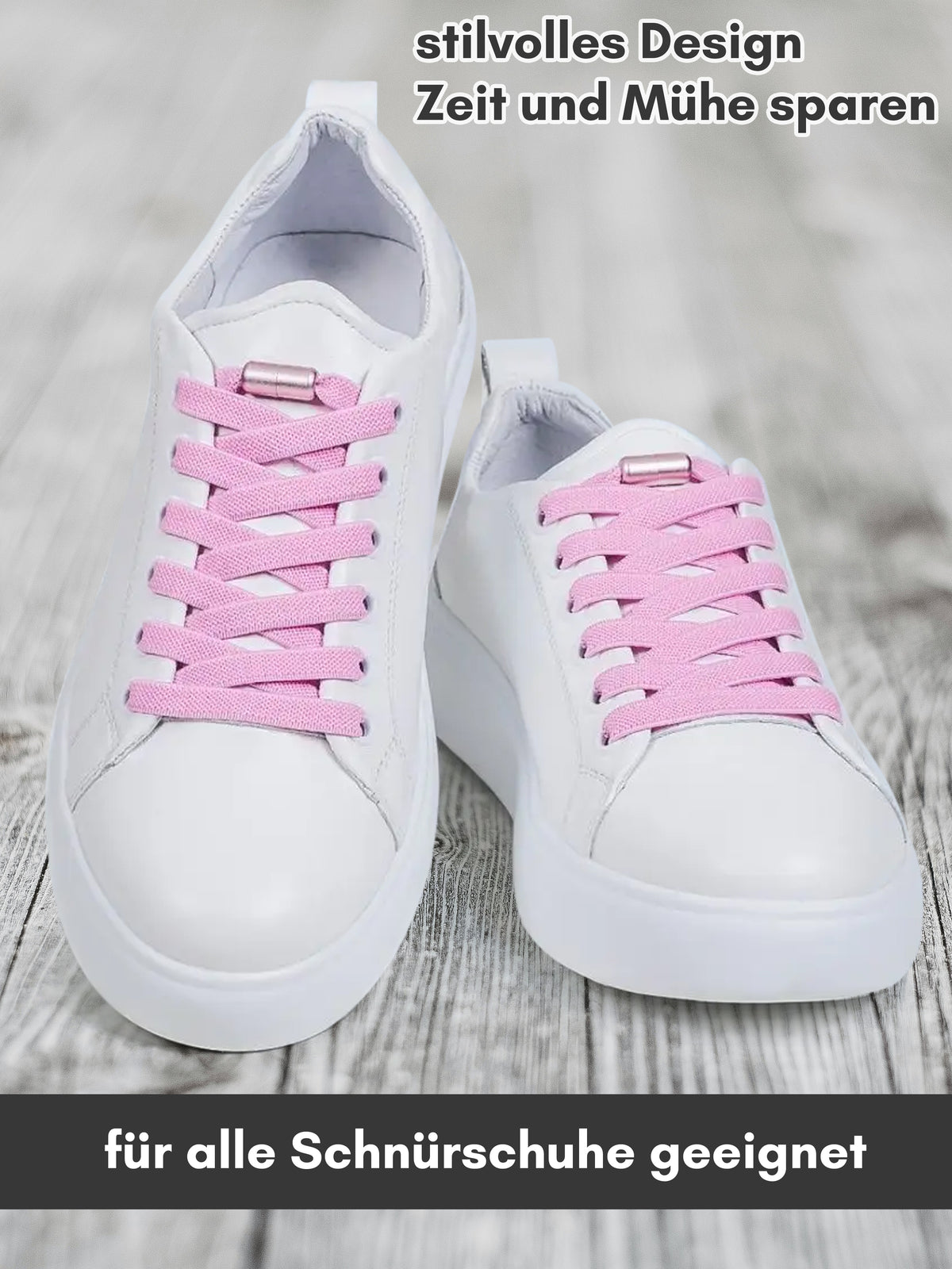 Elastische Schnürsenkel 8 mm – rosa, Ansicht 2