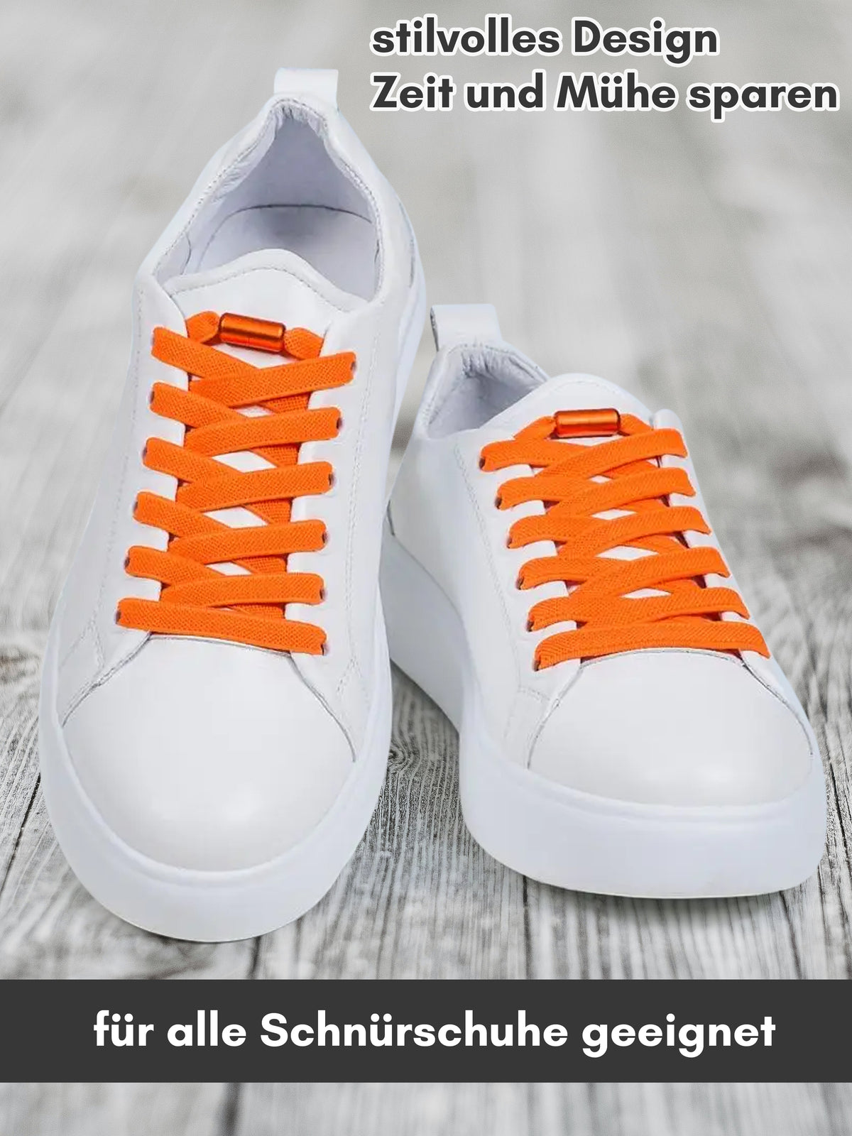 Elastische Schnürsenkel 8 mm – orange, Ansicht 2