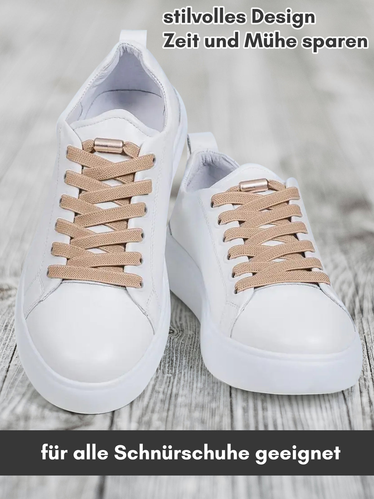 Elastische Schnürsenkel 8 mm – khaki, Ansicht 2
