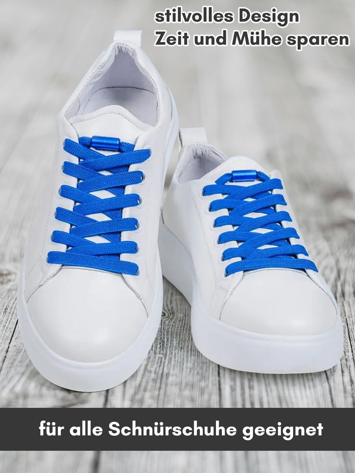 Elastische Schnürsenkel 8 mm – royalblau, Ansicht 2