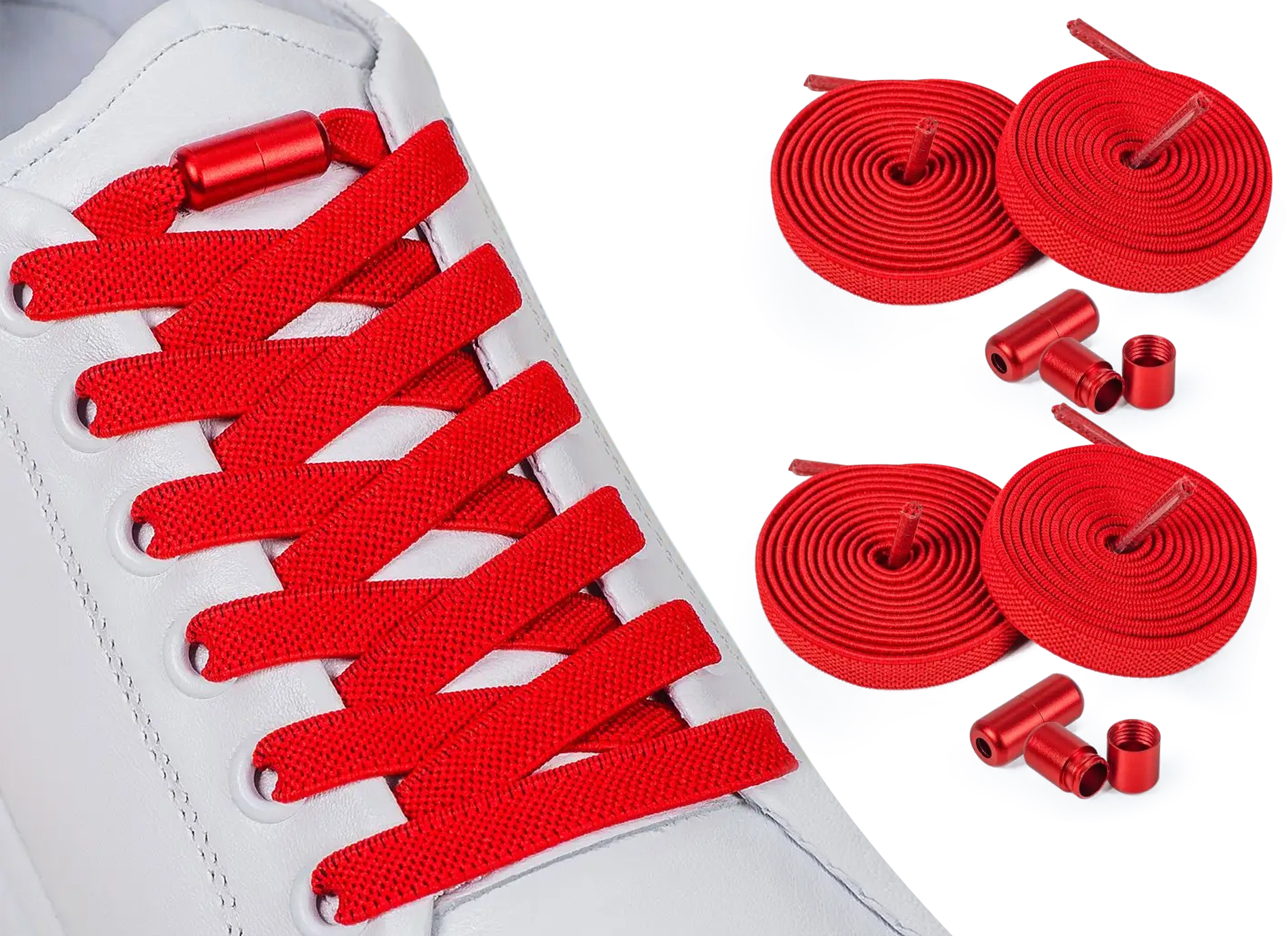 Elastische Schnürsenkel 8 mm – rot