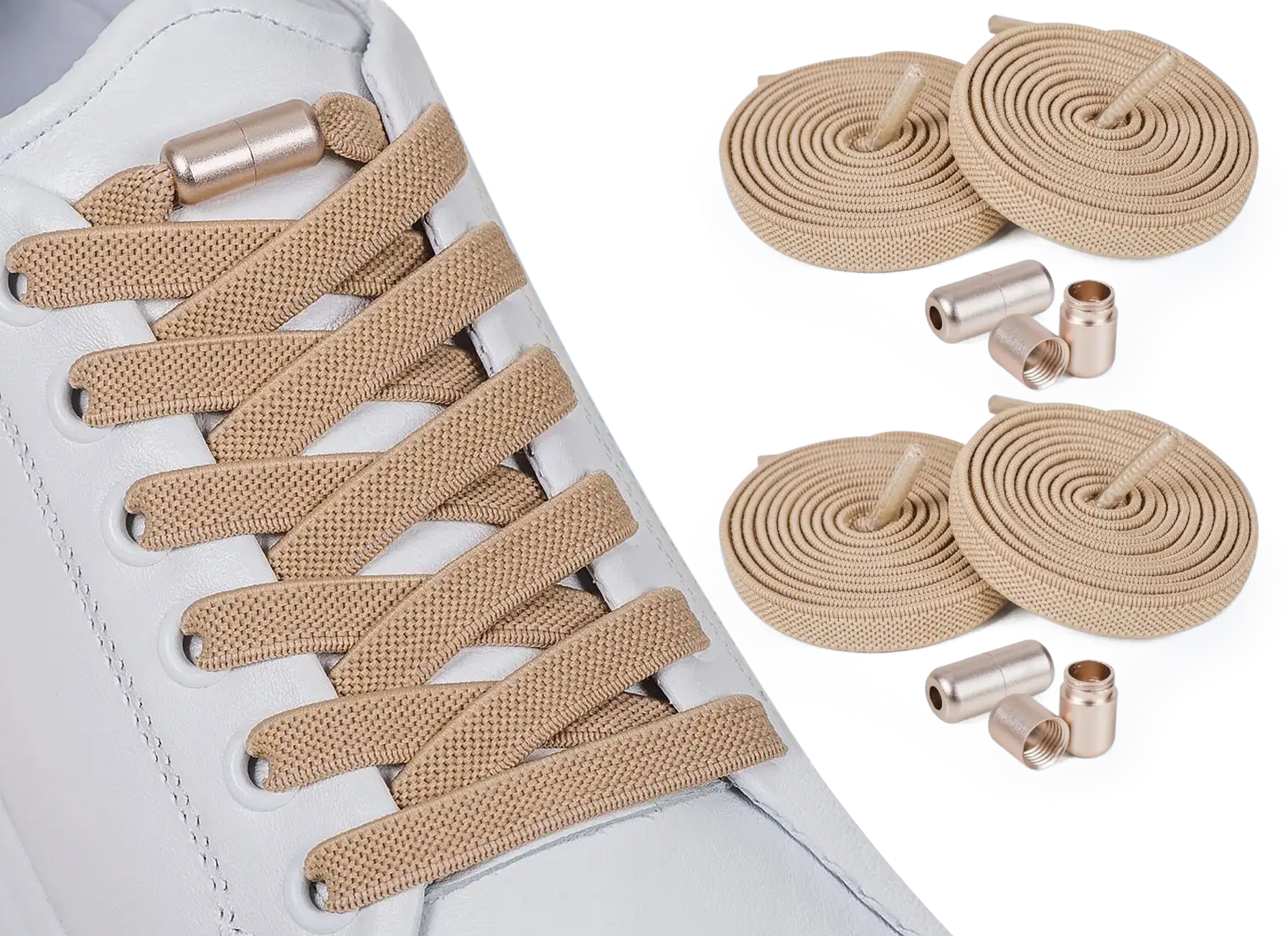 Elastische Schnürsenkel 8 mm – khaki