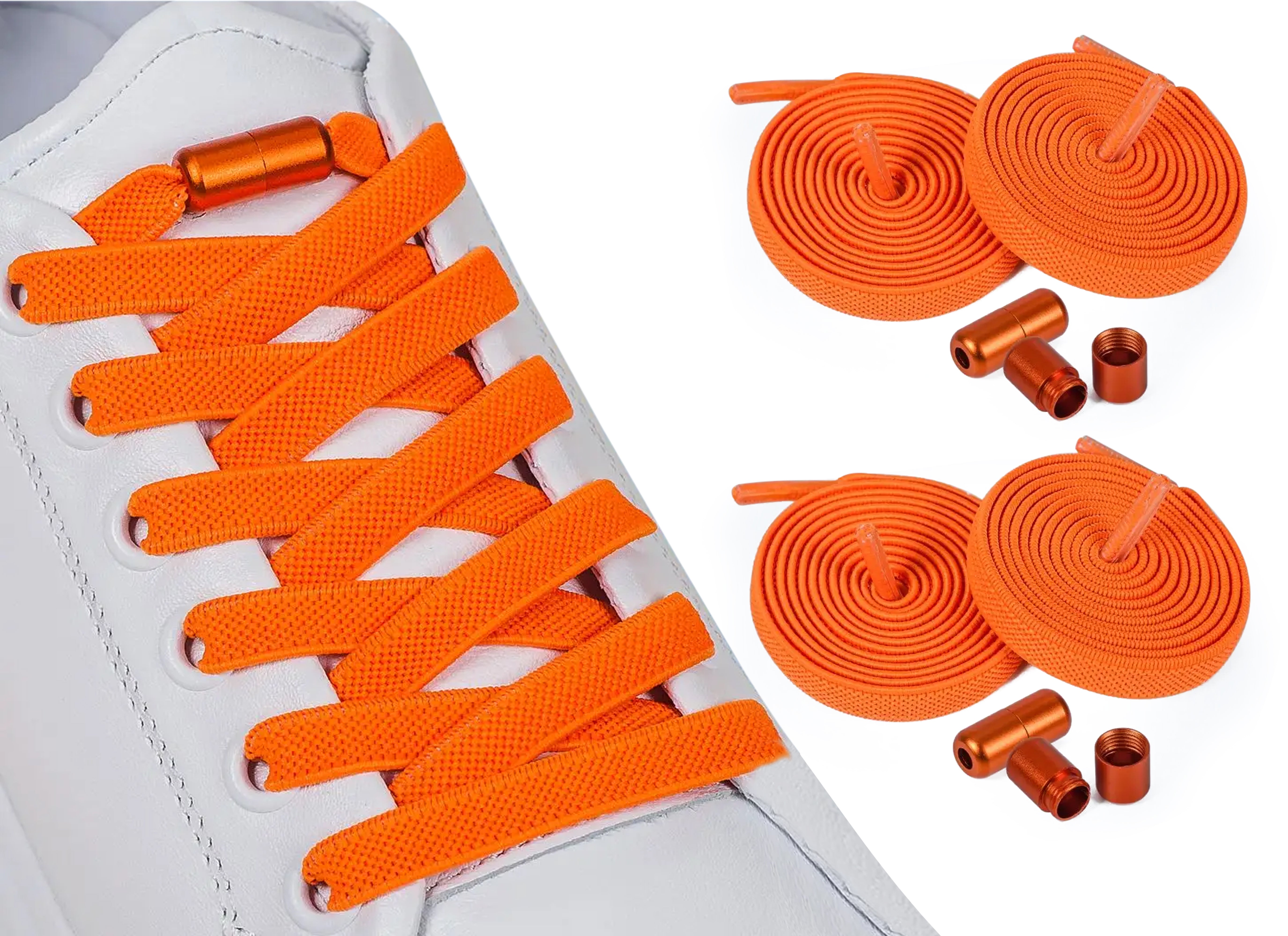 Elastische Schnürsenkel 8 mm – orange
