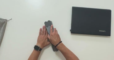 Laptopständer aufklappen, Laptop aufstellen und 360° drehen – Video