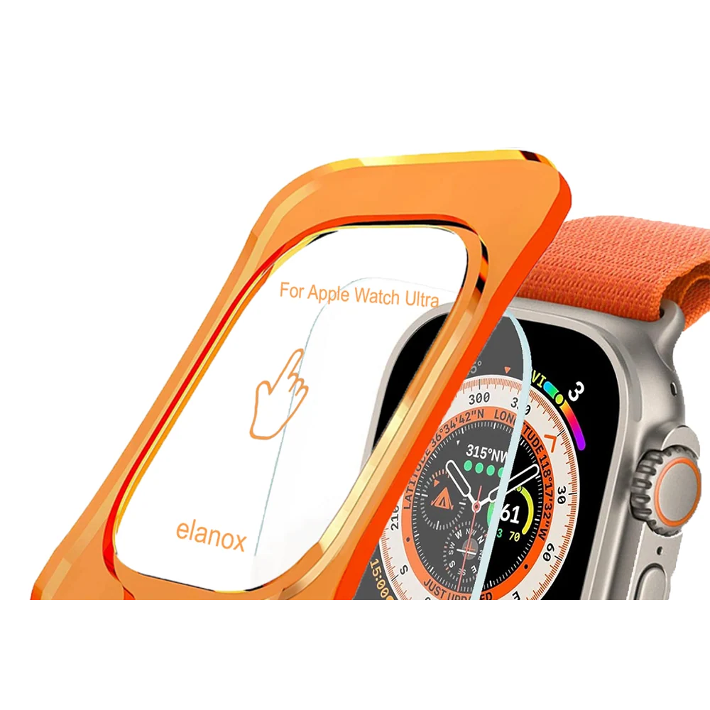 Schutzglas für Apple Watch Ultra 49 mm mit Montagerahmen