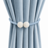 ELANOX® Magnetische Raffhalter für Gardinen – 2er Set mit Perlen