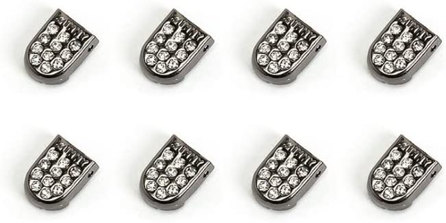 Elastische Schnürsenkel 6 mm – Endstücke Strass schwarz