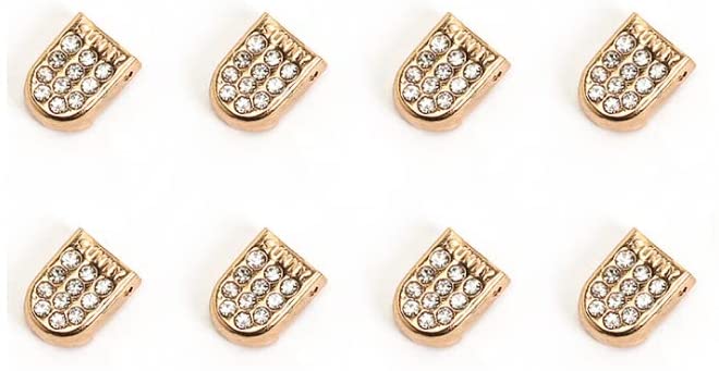 Elastische Schnürsenkel 6 mm – Endstücke Strass gold