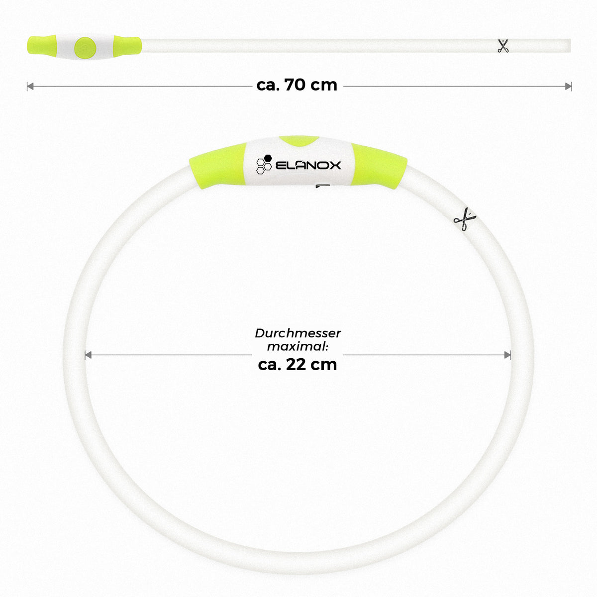 LED Hundehalsband aufladbar Grün – Ansicht 4
