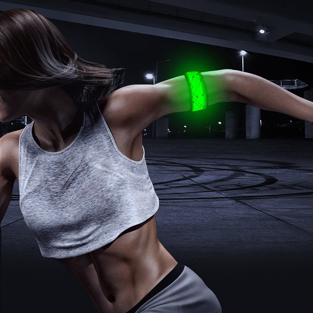 LED Slap Band USB aufladbar Grün – Ansicht 4
