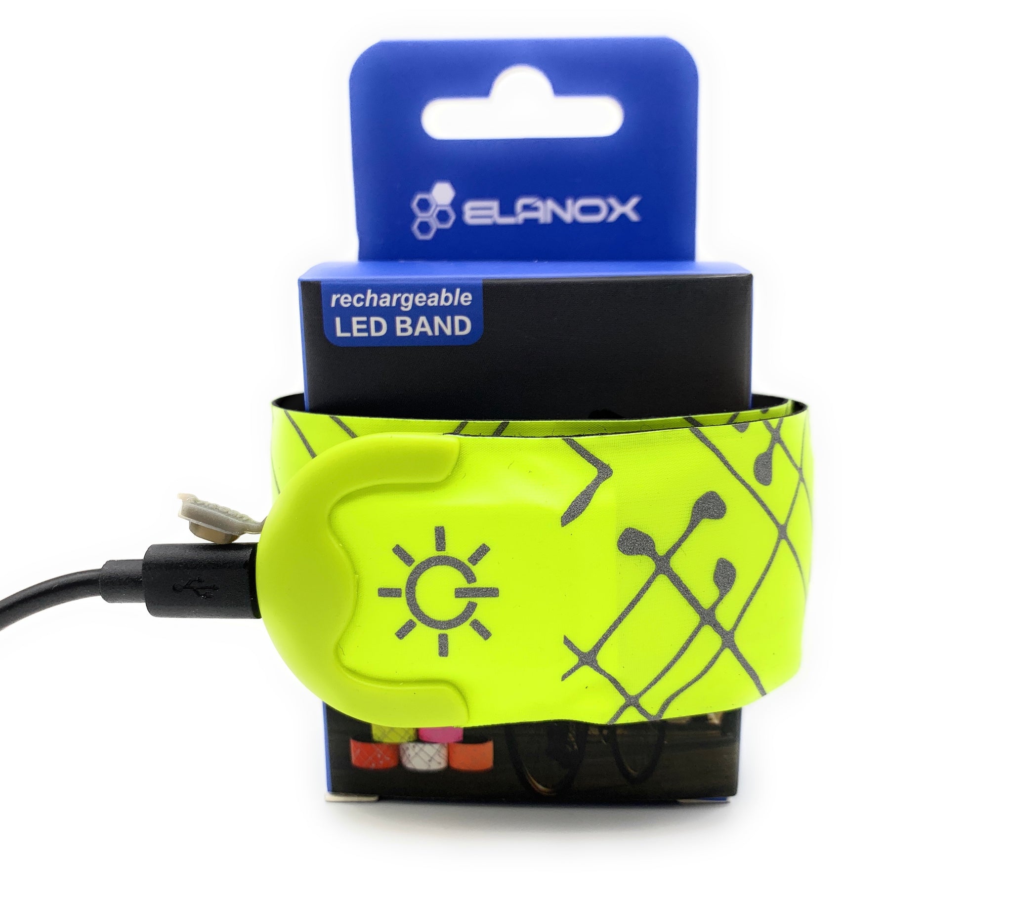 USB wiederaufladbar LED Slap Band Sicherheitslicht / 1 St. grün - elanox