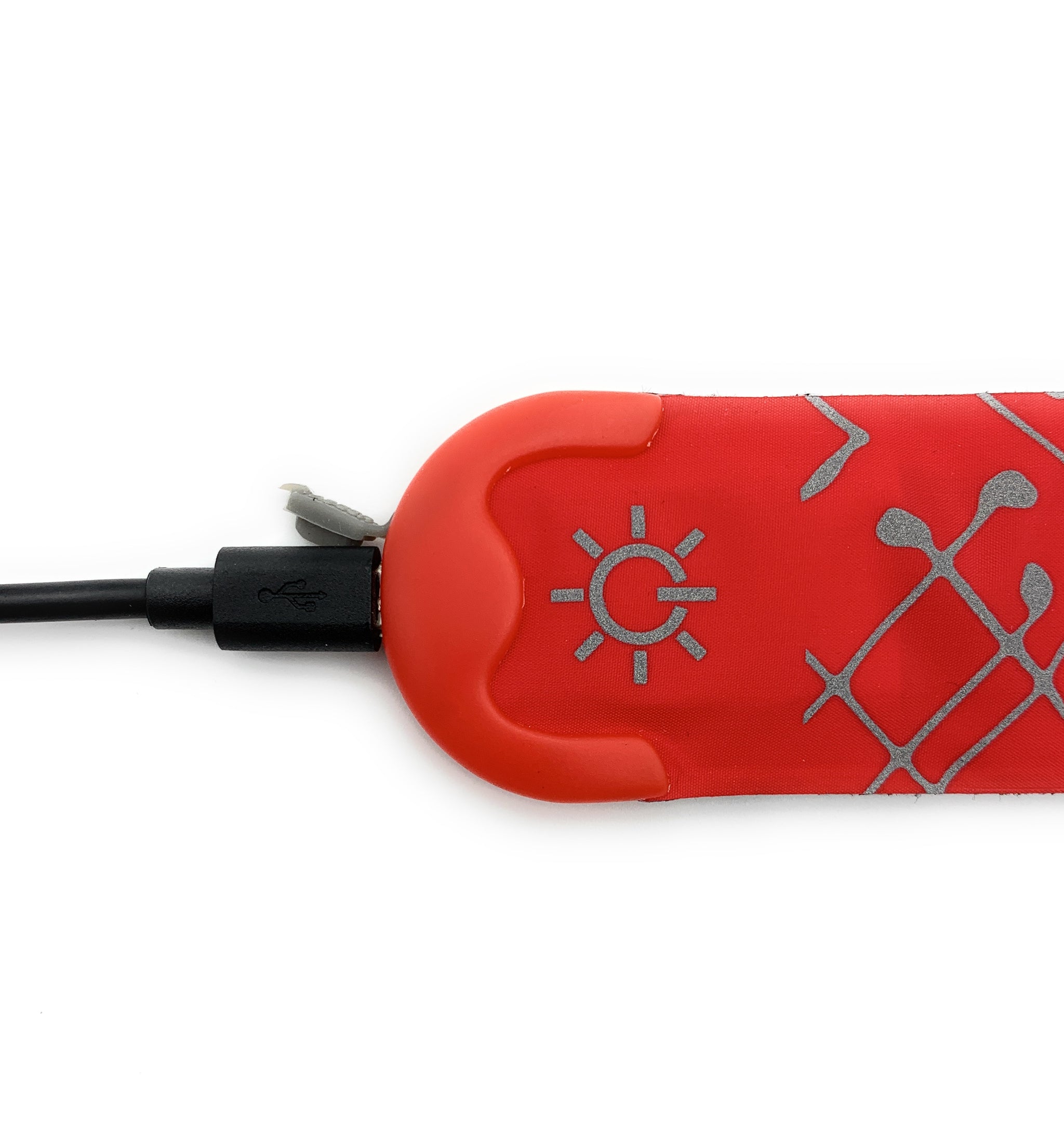 USB wiederaufladbar LED Slap Band Sicherheitslicht / 1 St. rot - elanox