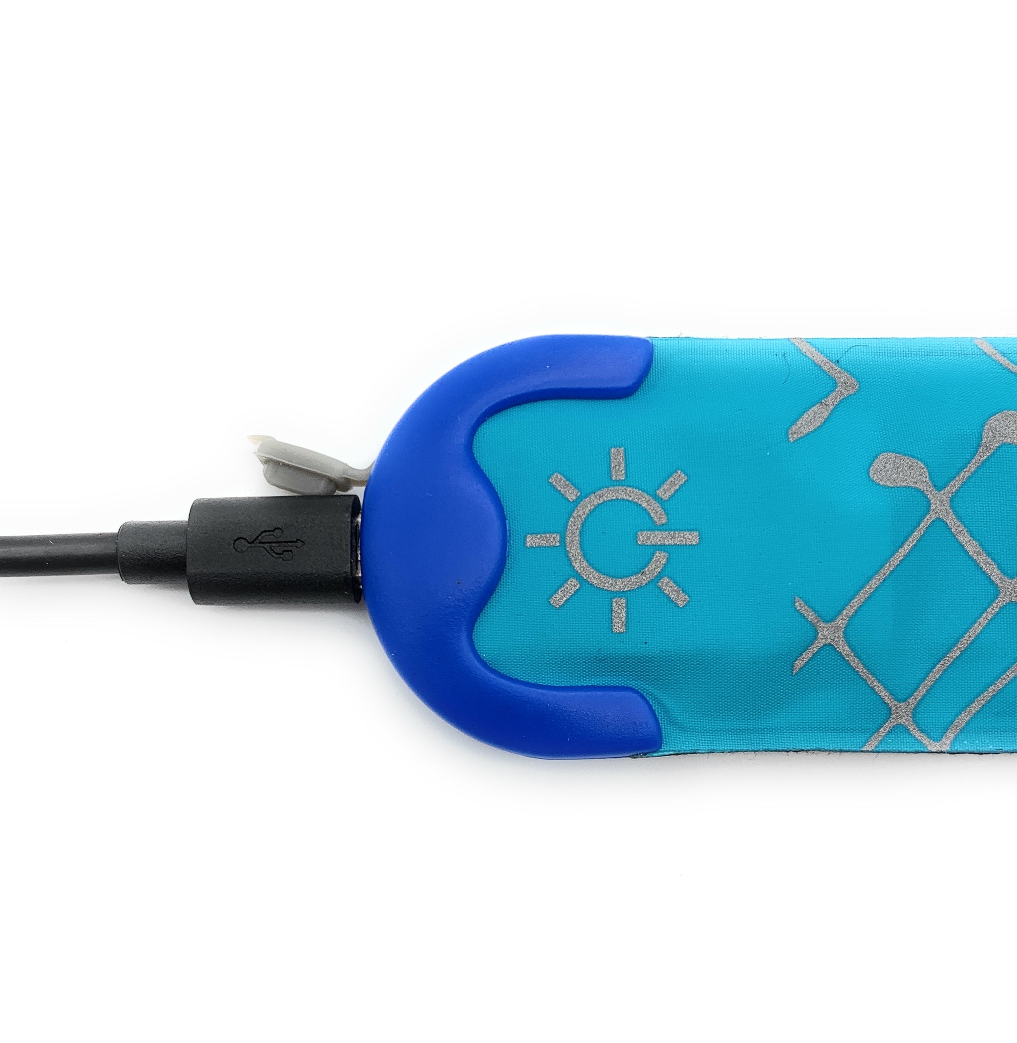 USB wiederaufladbar LED Slap Band Sicherheitslicht / 1 St. blau - elanox