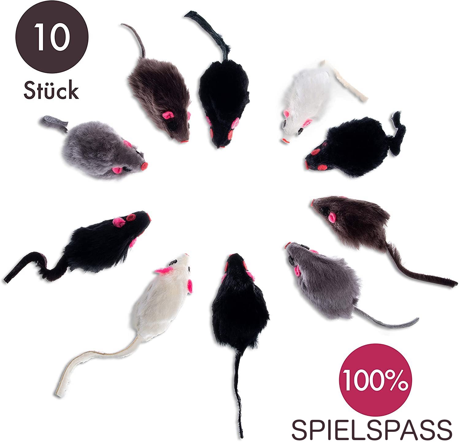Spielmäuse mit Katzenminze 10 Stück