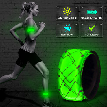 LED Slap Band USB aufladbar Grün – Ansicht 2