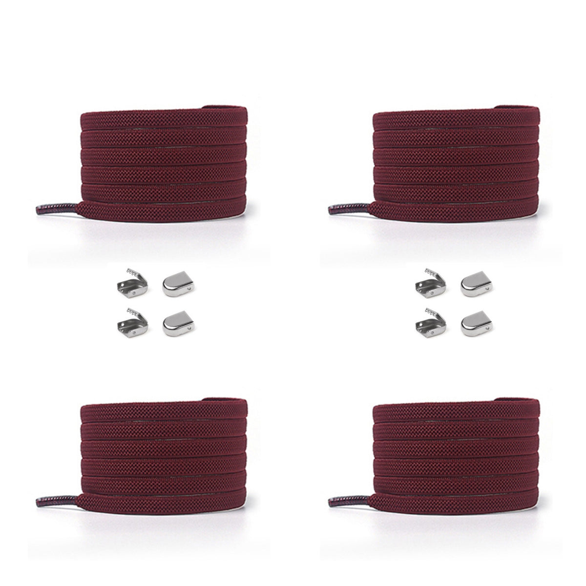 Elastische Schnürsenkel 6 mm – dunkelrot, Ansicht 2