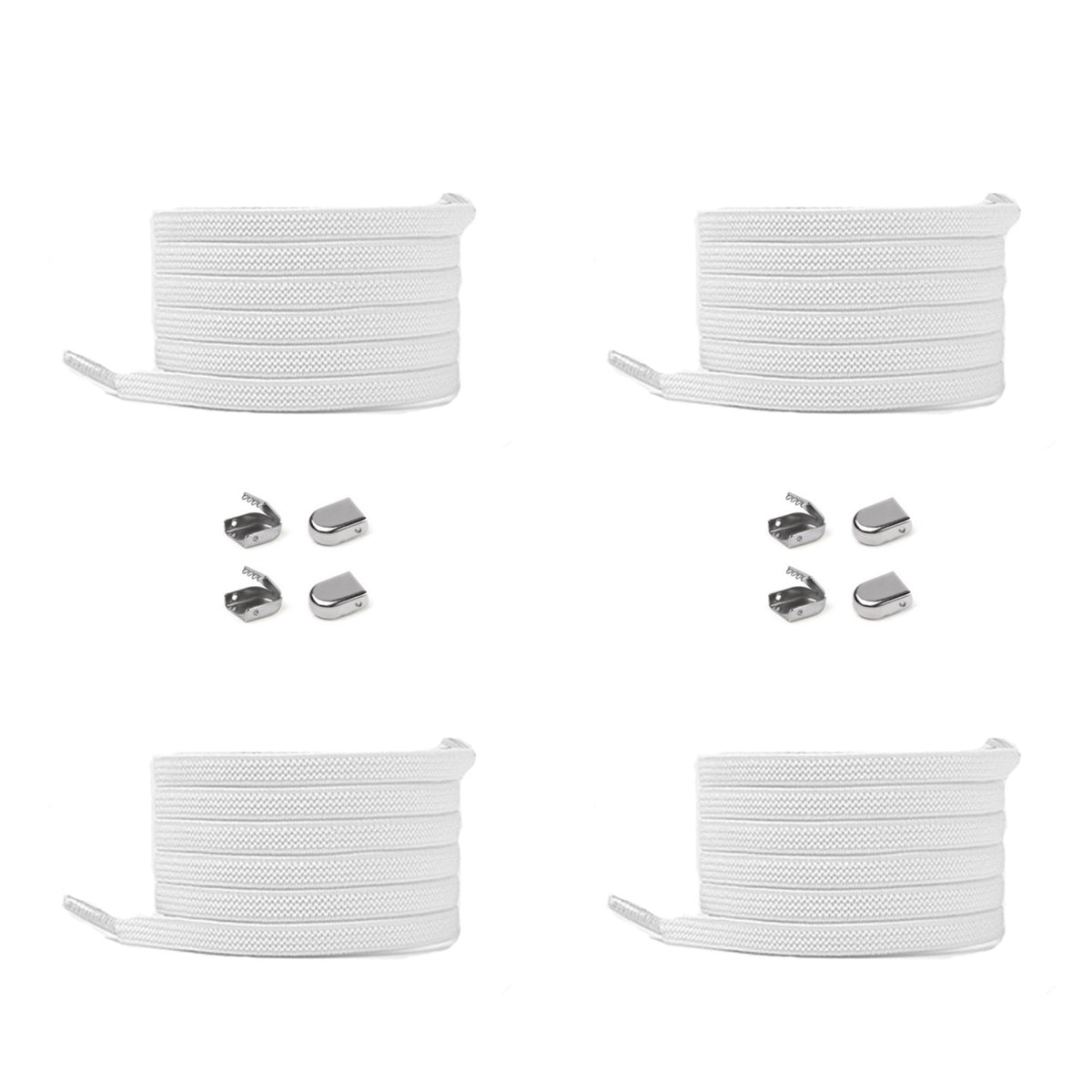 Elastische Schnürsenkel 6 mm – weiß, Ansicht 2